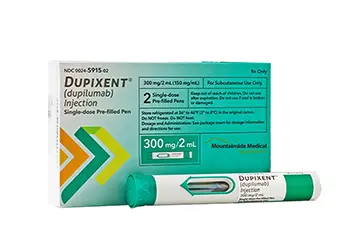 Dupixent packaging and injectable